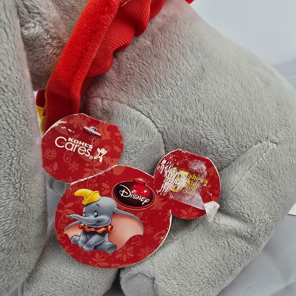 Disney Dumbo Plush Kohl's Cares Stuffed Animal Grey Pink Elephant 1204036-00 - Picture 3 of 9
